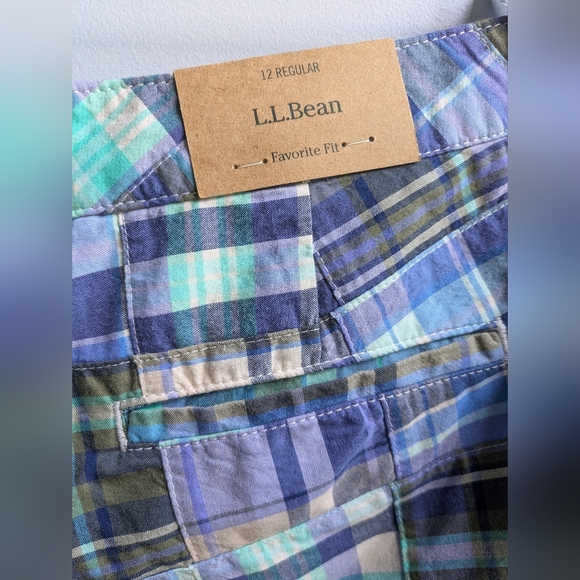 NWT.....L.L. Bean "Favorite Fit"  Patchwork Women's Shorts Size 12 - Picture 2 of 9